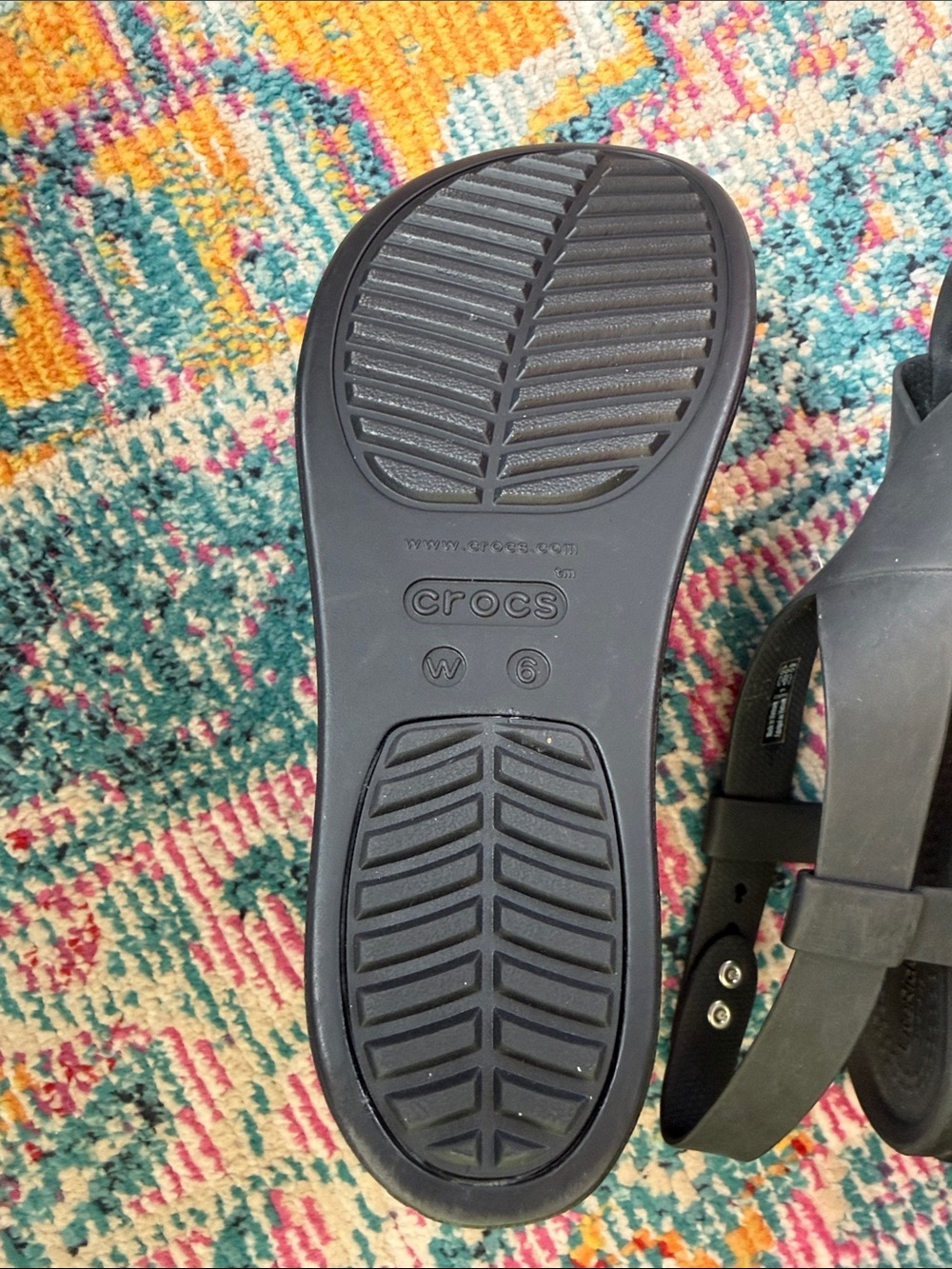 Crocs Brooklyn High Wedge Sandals in black, - Picture 7 of 7